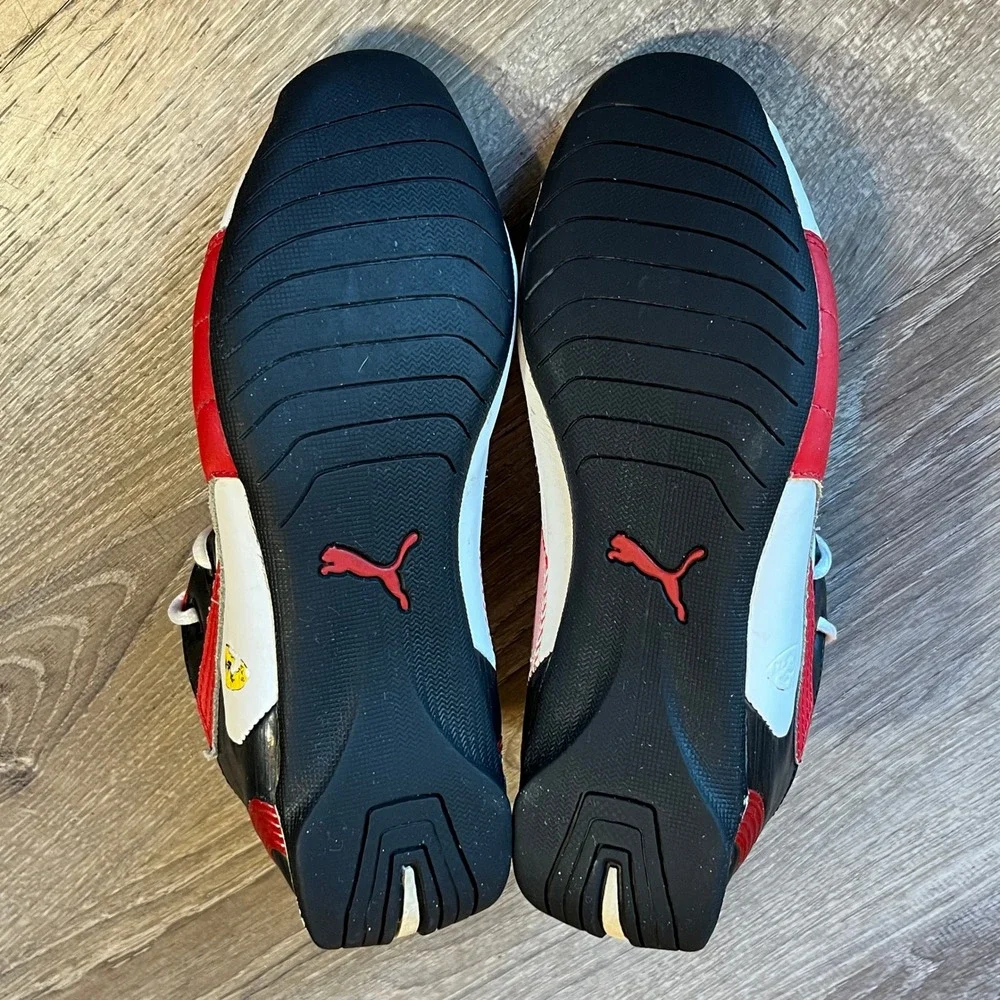 Puma Ferrari Future Cat M1 Kids Sneakers‎ White Red Black 303968-01 Size 4.5Y